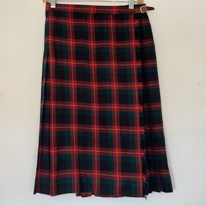Vintage Ralph Lauren 100% Wool Tartan Wrap Skirt